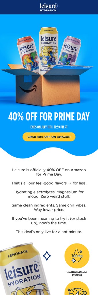 A client flow email designed by Engage Commerce