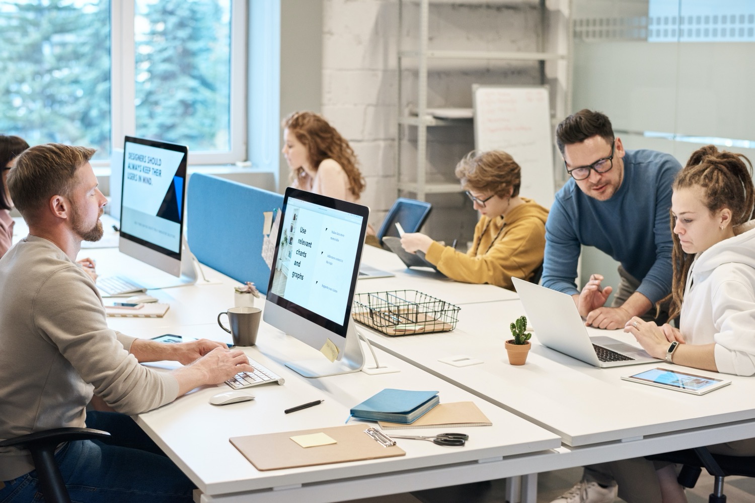 An ecommerce team working through store analytics on screen