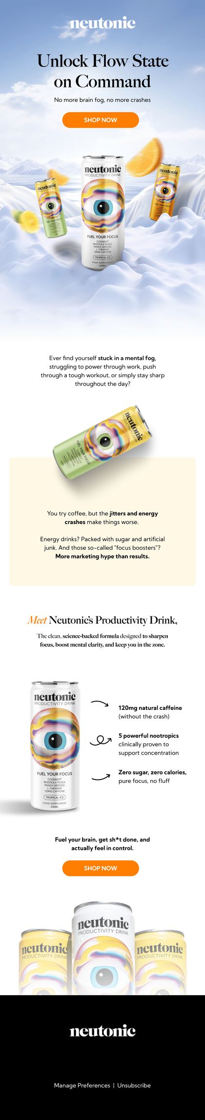 A Neutonic campaign email designed by Engage Commerce